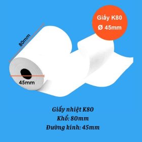 Giấy nhiệt cho máy in siêu thị khổ K80 (100cuộn/thùng)