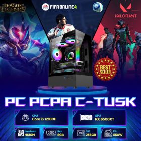 Máy tính PCPA TUSK (Core i3 12100F/ 8GB/ 256Gb SSD/ RX 6500XT/550W)