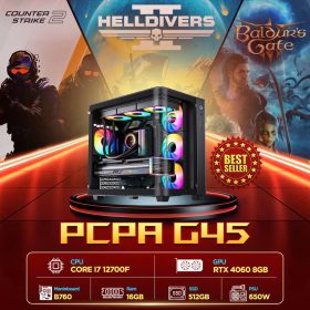 Máy tính PCPA G45 (I7 12700F/ 16GB/ 512GB SSD/ RTX 4060 8Gb/650W)
