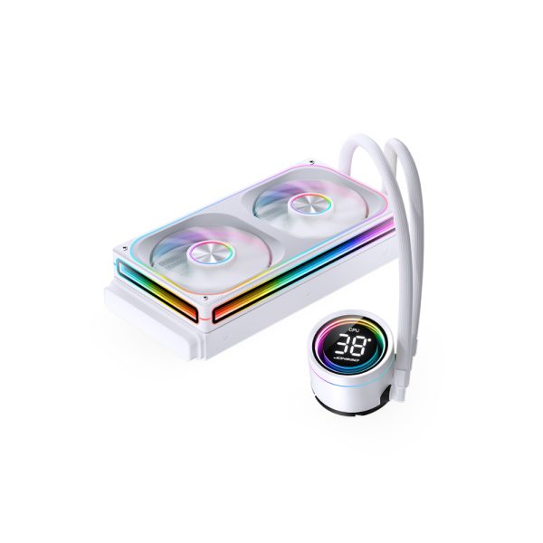 Tản nhiệt nước AIO JONSBO TH-240 White (ARGB, Hiển Thị Nhiệt Độ)
