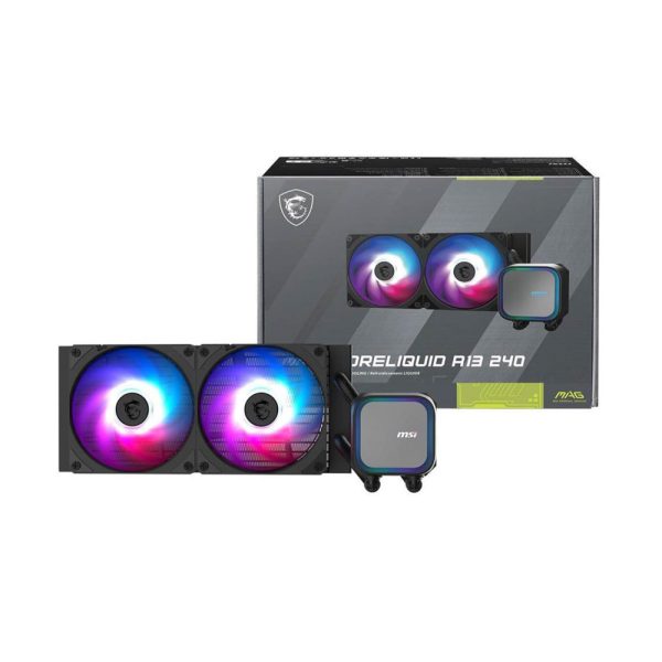 Tản nhiệt nước AIO MSI MAG CORELIQUID A13 240 – Màu Đen (LED ARGB)
