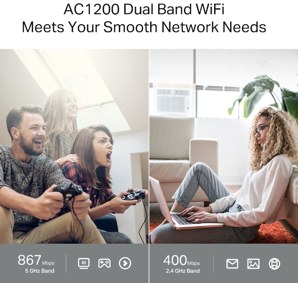 Bộ phát wifi TP-Link Archer C64 MU-MIMO AC1200Mbps