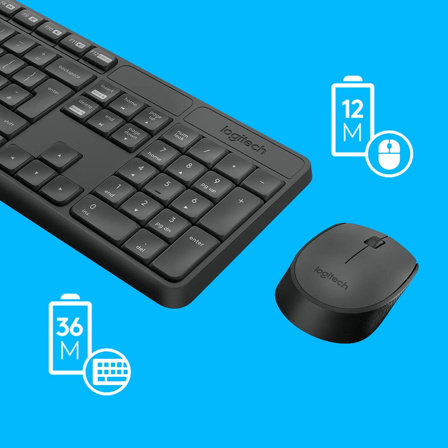 Bộ bàn phím chuột không dây Logitech MK235