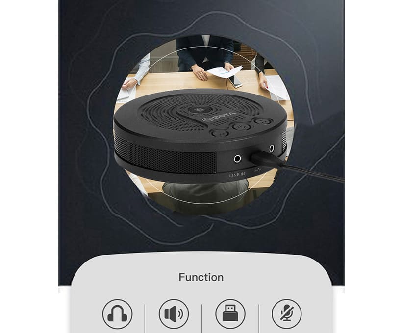 Microphone thu âm hội nghị có dây Boya BY-BMM400 (kèm loa)