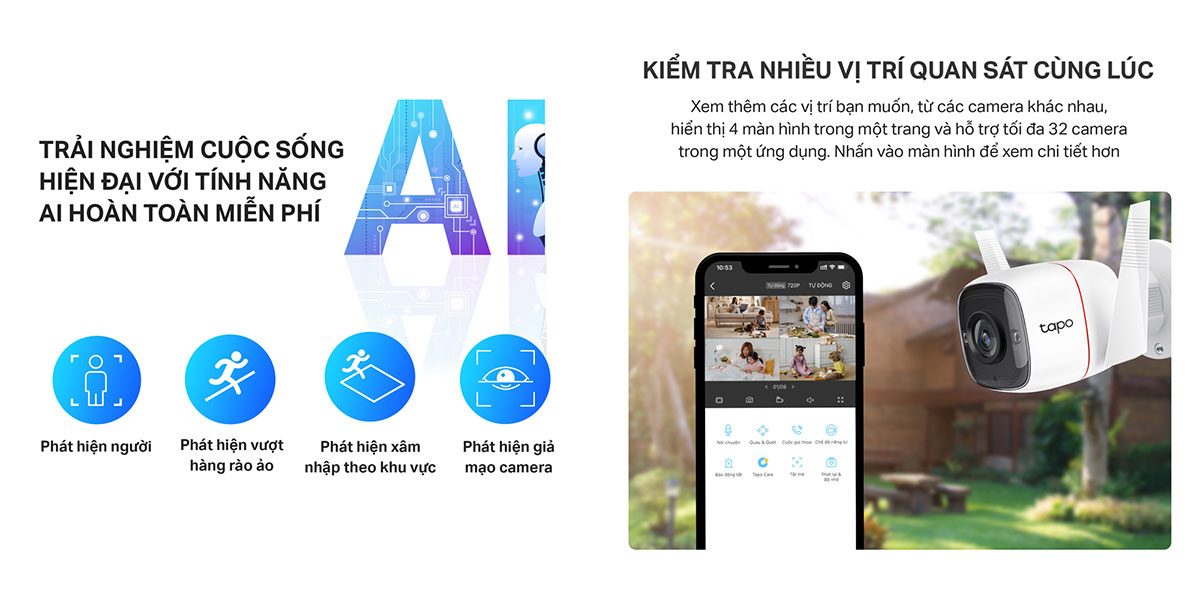 Camera IP Wifi TP-Link Tapo C310 3MP An Ninh Ngoài Trời