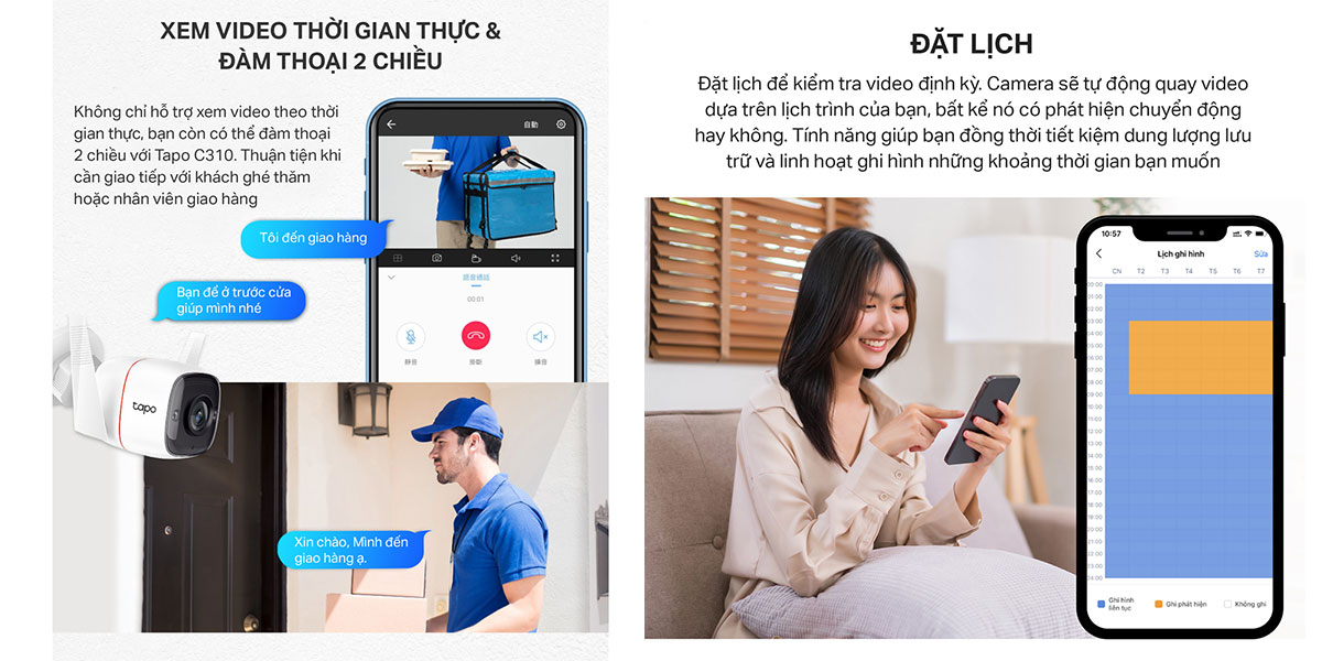 Camera IP Wifi TP-Link Tapo C310 3MP An Ninh Ngoài Trời