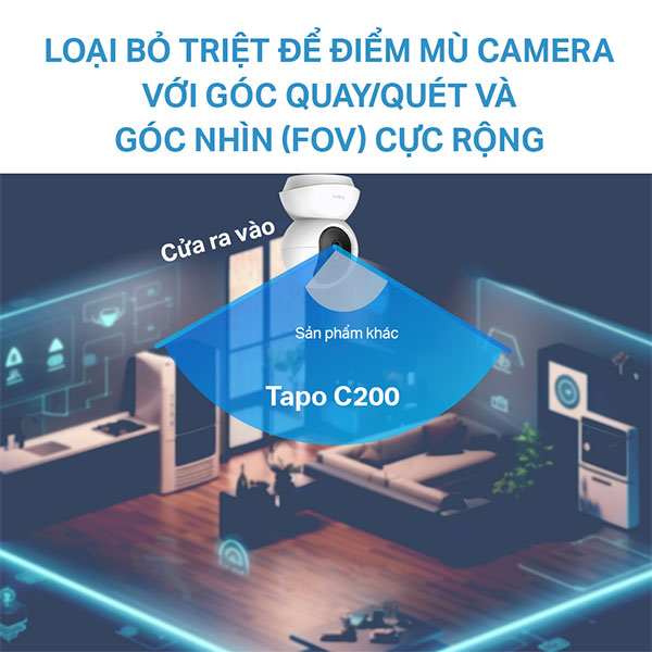 Camera IP Wifi quay 360 độ TP-Link Tapo C200 Full HD