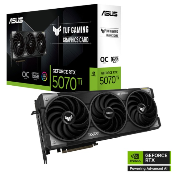 Card đồ họa Asus TUF Gaming GeForce RTX 5070 Ti 16GB OC Edition (GDDR7/ 256 bit)