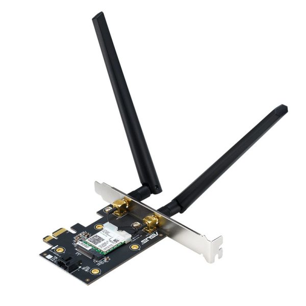 Cạc mạng không dây Asus PCI-E PCE-AX3000 Tray (Chuẩn AX/ AX3000Mbps/ 2 Ăng-ten ngoài/ Bluetooth)