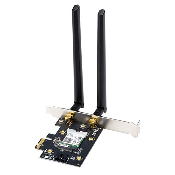 Cạc mạng không dây Asus PCI-E PCE-AX3000 Tray (Chuẩn AX/ AX3000Mbps/ 2 Ăng-ten ngoài/ Bluetooth)