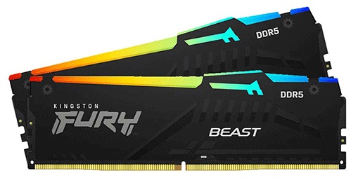 RAM Kingston FURY Beast RGB 32GB (2x16GB) DDR5 5600Mhz (KF556C40BBAK2-32)